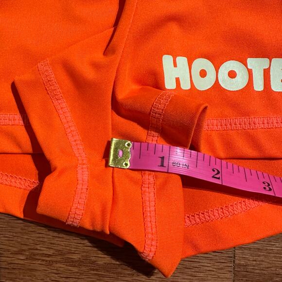 Hooters Orange Staff Waitress Spandex Booty Shorts Size XS - Picture 11 of 11